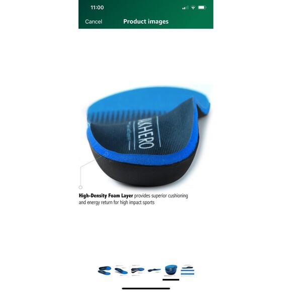 Plantar Fasciitis Insoles for Men Women Arch support- Orthotics Inserts size C - Picture 6 of 7